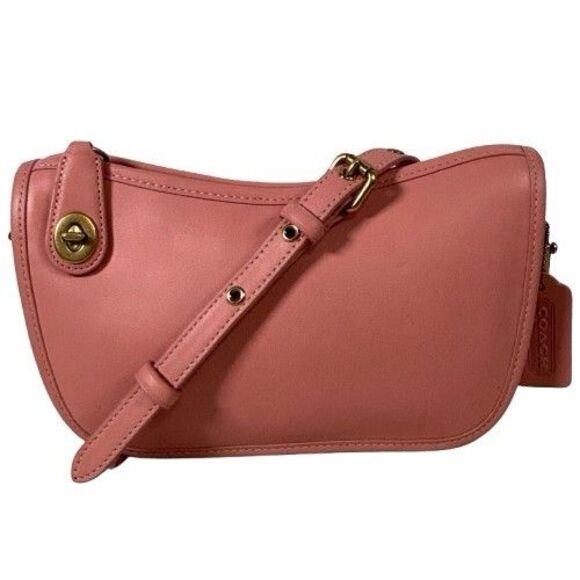 Coach 1941 Swinger Candy Pink Brass C5430 Leather Shoulder Bag The Originals - Picture 1 of 16